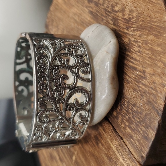 Patina! Needs batteries lattice Victorian hinge watch B2726 quartz - Picture 4 of 4